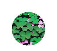 Four Leaf Clover Pattern Car Air Fresheners 6 Pcs Round Shape Hanging Aromatherapy Tablets Scented Fresheners For Bedroom Bathroom