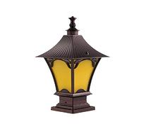 Four-leaf Clover Pillar Lamp Outdoor Waterproof IP54 Aluminum Courtyard Bollard Column Light Exterior Villa Garden Rural Open Air Post Lantern E27