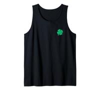 Four Leaf Clover Pocket Irish Shamrock St.Patricks Day Green Tank Top