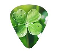 four-leaf clover Printed guitar picks - three thicknesses: thin, medium and thick, suitable for electric guitar, bass and ukulele.