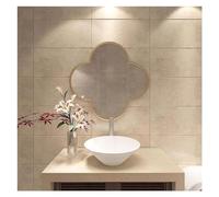 Four-Leaf Clover Shaped Wall Mirror,Scalloped Metal Frame Quatrefoil Decorative Mirror,Unique Hanging HD Makeup Mirrors,Wall Decorative Bathroom Vanity Mirrors,for Bedroom,Living Room Entryw