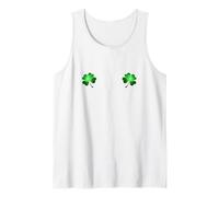 Four Leaf Clover St Patricks Day Shamrock Boobs Irish Tank Top