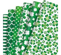 Four-Leaf Clover Wrapping Paper: 6 Designs, 12 Sheets per Pack