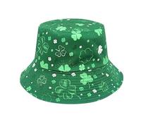 Four Leaf Print Reversible Hat for Men and Women Fashionable and Versatile Sun Hat Sunshade Fisherman Hat Men's Rain Hat (AG, M) Mint Green