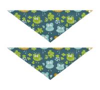 Four-leave Clover Funny Dog Bandanas Unique Shape Adjustable Fit Scarf Handkerchief Cute Pet Accessories for Dogs Cats M