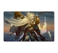Four leaves Ajani Steadfas, DE - Board Game MTG Play Mats + Free Waterproof Bag, TCG Card Game Table Mat Size 60 x 35 cm, Mouse Pad Compatible with Digimon MTG TCG CCG RPG