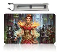 Four leaves CHANDRA, DRESSED TO KILL - MTG Playmat + Free Bag Trading Card Game Playmat Table Games Mat MTG Mouse pad Size 60 X 35 cm Compatible for MTG TCG CCG