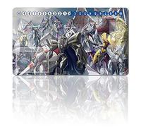 Four leaves Digimon Board Game Play Mats with Bag, TCG Card Game Table Mat Size 60 x 35 cm Mouse Pad-compatible with MTG TCG Digimon with Card Zones (415471), 20220823