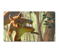 Four leaves Squirrel Toke - Trading Card Game Magic MTG Playmat Free Waterproof Bag Table Mat Games Mouse pad Size 60X35 cm Compatible for MTG TCG CCG RPG DTCG