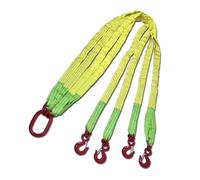 Four Leg Bridle Web Sling 10ft 11023lb Web Slings Belt Type with Hook 3.0 m 5000 kg Light Weight and Flexible Capacity Steel Sling[4leg 5.0t 3m]