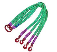 Four Leg Bridle Web Sling 6.5ft 6610lb Web Slings Belt Type with Hook 2.0 m 3000 kg Light Weight and Flexible Capacity Steel Sling[4leg 3.0t]