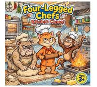 Four-Legged Chefs Kitchen Chaos: Crazy Chefs Await You Inside! Funny Animal Coloring Book for Kids, Squiggly and Silly Animals Cooking in the Kitchen