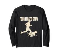 Four Legged Crew Dog Runner Jogging Partner Long Sleeve T-Shirt