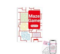 Four-Level Progressive Maze Book Set for Children, Maze Activity Book, Montessori Toys, Educational Sensory Learning Toys, Fun and Challenging Mazes Activity Books Puzzles For Kids & Adults (A)