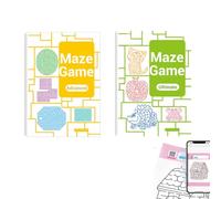 Four-Level Progressive Maze Book Set for Children, Maze Activity Book, Montessori Toys, Educational Sensory Learning Toys, Fun and Challenging Mazes Activity Books Puzzles For Kids & Adults (C+D)