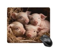 Four Little Pigs Square Mouse Pad Portable Computer Mousepad with Non-Slip Rubber Base 18 * 22cm Ultra-Thin Gaming Mouse Mat for Computer Laptop Office Desk Accessories