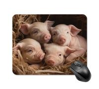 Four Little Pigs Square Mouse Pad Portable Computer Mousepad with Non-Slip Rubber Base 20 * 25cm Ultra-Thin Gaming Mouse Mat for Computer Laptop Office Desk Accessories