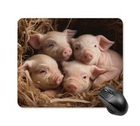 Four Little Pigs Square Mouse Pad Portable Computer Mousepad with Non-Slip Rubber Base 25 * 30cm Ultra-Thin Gaming Mouse Mat for Computer Laptop Office Desk Accessories