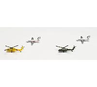 Four models for a prize as a gift for aircraft fans, helicopter helicopter and bizjet set (2+2)