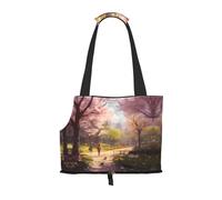 four-moon day on earth Pattern pet going out bag - lightweight travel cat bag, breathable shoulder bag for small dogs