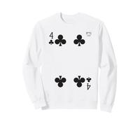 Four of Clubs Playing Card Easy Halloween Group Costume Sweatshirt