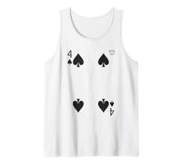 Four of Spades Playing Card Easy Halloween Group Costume Tank Top