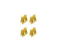 FOUR PACK CAUTION WET FLOOR SIGN CLEANING IN PROGRESS YELLOW WARNING CONE UK
