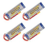 FOUR PACK - Overlander Supersport LiPo Battery 2200mAh 3S 11.1v 35C With XT60 Connector Fitted