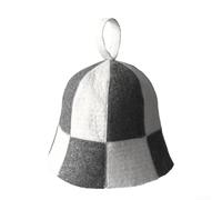 Four panel pilot sauna hat crafted for durability and comfort using natural felt material that withstands high temperature exposure (D)