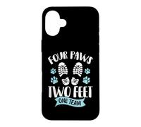 Four Paws Two Feet One Team Funny Dog Trainer Training Case for iPhone 16 Plus