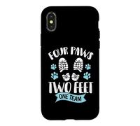 Four Paws Two Feet One Team Funny Dog Trainer Training Case for iPhone X/XS