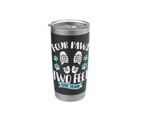 Four Paws Two Feet One Team Funny Dog Trainer Training Stainless Steel Insulated Tumbler