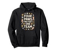 Four Paws Two Feet One Team Pet Lover Dog Owner Bond Pullover Hoodie