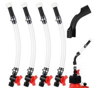 Four Pcs Racing Fuel Jug Hoses Along With Valve, Transparent Pvc Fuel Filler Hose Including 1 Hose Bender, 0.78In Auto Fuel Filler Hose To Lawn Mowers, Racing Cars, Motorcycles