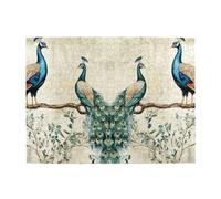 Four Peacocks Are On The Branch Wooden Puzzle 500 Piece Jigsaw Puzzle for Adults Challenging Puzzle for Game Size 15"x20.4"