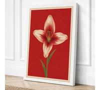 Four-Petaled Bloom Botanical Canvas Wall Art Print 24x16 Inch (61 x 41 cm)