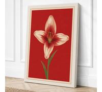 Four-Petaled Bloom Botanical Canvas Wall Art Print 36x24 Inch (91 x 61 cm)