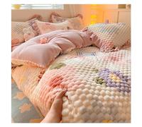 Four-piece Duvet Set, Coral Fleece For Warmth, Milk Fleece Ultra-soft Fabric, Zipper Design For Easy Bed-making, Multifunctional Bedroom Bedding (Eight 1.5m- 1.8m bed-200x230cm)