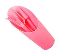 Four Piece Plastic Transplantation Tool Set for Garden Use Featuring Transplanter Fork, Bucket Shovel, and Spoon for Plant Transplanting (Pink)