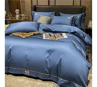 Four- Piece Set All Pure Cotton European Entry Lux Style Minimalist Sheet Duvet Cover Hotel Bedding m Bed-3 (Color (3)