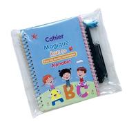 Four Piece Set of Four Language Writing Exercises with Grooves and Pen Refills Reusable Suitable for Home Teachers Practice(Four French Books)