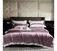 Four-piece Set Silk Sheet Hat Quilt Cover Jacquard Silk Bedding Skin-friendly Quilt Cover Bedding Products