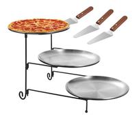 Four-Piece Stainless Steel Tiered Cake Spatula Set for Dessert Display Ideal for Weddings Parties and Events - Perfect for Serving and Decorating Treats