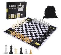 Four Players Chess Board Game Four Person Chess Set Game Unique Team Chess Set Mouse Pad Material with 4 Sets of Chess Pieces (64 Pieces) 2-4 Person Adult Game Portable Game Set
