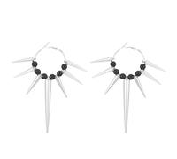 Four Point Star Gothic Earrings Rivet Ear Rings Handmade Alternative Fashion Jewelry For Music Festivals And Parties Fashionable Goth Ear Studs