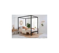 Birlea 135cm Mercia Four Poster Bed - Black, Black