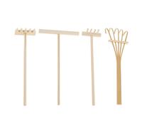 Four practical garden rakes tools miniature wood handle sand rakes for home office decoration gardening accessories