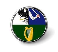 Four Provinces of Ireland Flag Round Brooch Pin Lapel Pins Tie Suit Dress Accessories for Men Women Wedding Birthday