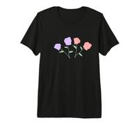 Four Purple Red Roses Spring Flower Fun Kids Mens Womens Tee Premium T-Shirt