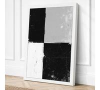 Four Quarters Minimalist Canvas Wall Art Print 18x12 Inch